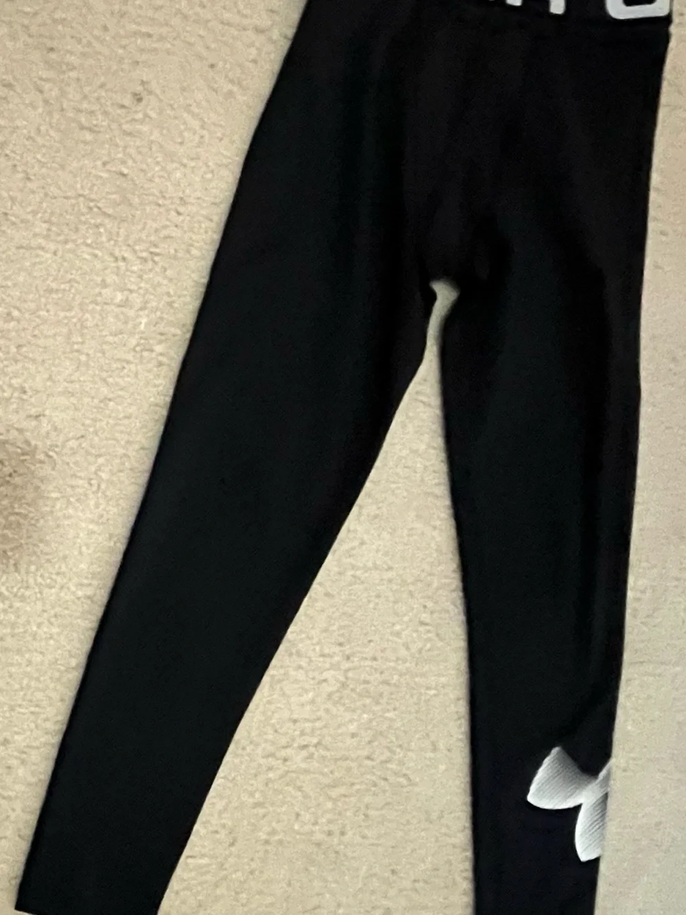 Under Armour Black Girls' Logo Performance Leggings